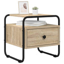 vidaXL Éjjeliszekrény 2 db Sonoma Tölgy 40 x 39,5 x 40 cm Szerelt Fa
