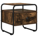 vidaXL Éjjeliszekrény 2 db Füstös Tölgy 40 x 39,5 x 40 cm Szerelt Fa