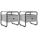 vidaXL Éjjeliszekrény 2 db Szürke Sonoma 40 x 39,5 x 40 cm Szerelt Fa
