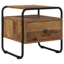 vidaXL Éjjeliszekrény Antik Fa 40 x 39,5 x 40 cm Szerelt Fa