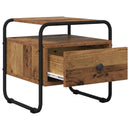 vidaXL Éjjeliszekrény 2 db Antik Fa 40 x 39,5 x 40 cm Szerelt Fa