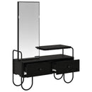 vidaXL Öltözködőasztal Fekete Tölgy 100 x 36,5 x 136 cm Szerelt Fa