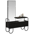 vidaXL Öltözködőasztal Fekete Tölgy 100 x 36,5 x 136 cm Szerelt Fa