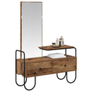 vidaXL Öltözködőasztal fiókkal Antik Fa 100 x 36,5 x 136 cm Szerelt Fa