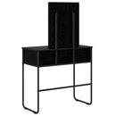 vidaXL Öltözködőasztal Fekete Tölgy 81 x 40 x 131 cm Szerelt Fa