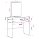 vidaXL Öltözködőasztal Füstös Tölgy 81 x 40 x 131 cm Szerelt Fa