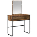 vidaXL Öltözködőasztal polcokkal Antik Fa 81 x 40 x 131 cm Szerelt Fa