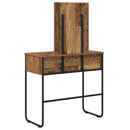 vidaXL Öltözködőasztal polcokkal Antik Fa 81 x 40 x 131 cm Szerelt Fa