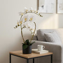 vidaXL Mesterséges orchidea növény cserépben Fehér 45 x 15 x 65 cm