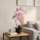 vidaXL Mesterséges orchidea növény cserépben Rózsaszín 45 x 15 x 65 cm