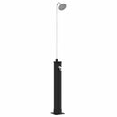 vidaXL Napenerős Zuhany Zuhanyfejjel 20 l PVC, ABS, Cinkötvözet Fekete