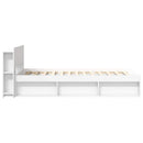 vidaXL Ágykeret tárolóval fejtámlával Fehér 90 x 190 cm Szerelt Fa