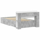 vidaXL Ágykeret tárolóval Betonszürke 80 x 200 cm Szerelt Fa