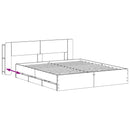 vidaXL Ágykeret tárolóval fejtámlával Fekete 200 x 200 cm Szerelt Fa