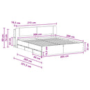 vidaXL Ágykeret tárolóval fejtámlával Fekete 200 x 200 cm Szerelt Fa