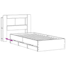 vidaXL Ágykeret tárolóval és fejtámlával Fehér 75 x 190 cm Szerelt Fa
