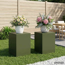 vidaXL Növényállvány 2 pcs Olajzöld 30 x 30 x 40 cm Acél