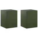 vidaXL Növényállvány 2 pcs Olajzöld 30 x 30 x 40 cm Acél