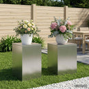 vidaXL Növényállvány 2 pcs Ezüst 30 x 30 x 40 cm Acél