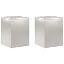 vidaXL Növényállvány 2 pcs Ezüst 30 x 30 x 40 cm Acél