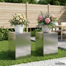 vidaXL Növényállvány 2 pcs Ezüst 30 x 30 x 40 cm Rozsdamentes Acél