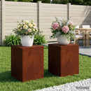 vidaXL Növényállvány 2 pcs Rozsdás 30 x 30 x 40 cm Időjárásálló Acél