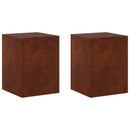 vidaXL Növényállvány 2 pcs Rozsdás 30 x 30 x 40 cm Időjárásálló Acél