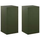 vidaXL Növényállvány 2 pcs Olajzöld 30 x 30 x 60 cm Acél