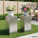 vidaXL Növényállvány 2 pcs Ezüst 30 x 30 x 60 cm Acél