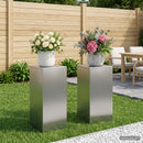 vidaXL Növényállvány 2 pcs Ezüst 30 x 30 x 60 cm Rozsdamentes Acél