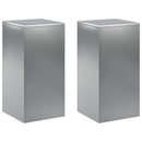 vidaXL Növényállvány 2 pcs Ezüst 30 x 30 x 60 cm Rozsdamentes Acél