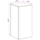 vidaXL Növényállvány Rozsdás 30 x 30 x 60 cm Időjárásálló Acél