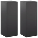vidaXL Növényállvány 2 pcs Fekete 30 x 30 x 80 cm Acél