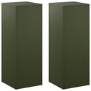 vidaXL Növényállvány 2 pcs Olajzöld 30 x 30 x 80 cm Acél