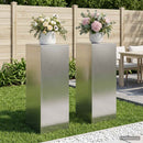 vidaXL Növényállvány 2 pcs Ezüst 30 x 30 x 80 cm Acél
