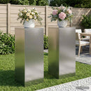 vidaXL Növényállvány 2 pcs Ezüst 30 x 30 x 80 cm Rozsdamentes Acél