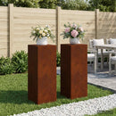 vidaXL Növényállvány 2 pcs Rozsdás 30 x 30 x 80 cm Időjárásálló Acél