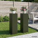 vidaXL Növényállvány 2 pcs Olajzöld 30 x 30 x 100 cm Acél