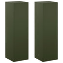 vidaXL Növényállvány 2 pcs Olajzöld 30 x 30 x 100 cm Acél