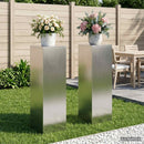 vidaXL Növényállvány 2 pcs Ezüst 30 x 30 x 100 cm Acél