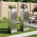 vidaXL Növényállvány 2 pcs Ezüst 30 x 30 x 100 cm Rozsdamentes Acél