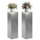 vidaXL Növényállvány 2 pcs Ezüst 30 x 30 x 100 cm Rozsdamentes Acél