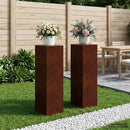 vidaXL Növényállvány 2 pcs Rozsdás 30 x 30 x 100 cm Időjárásálló Acél