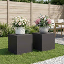 vidaXL Növényállvány 2 pcs Fekete 40 x 40 x 40 cm Acél