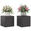 vidaXL Növényállvány 2 pcs Fekete 40 x 40 x 40 cm Acél