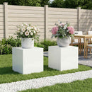 vidaXL Növényállvány 2 pcs Fehér 40 x 40 x 40 cm Acél
