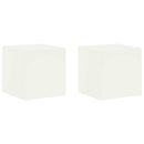 vidaXL Növényállvány 2 pcs Fehér 40 x 40 x 40 cm Acél