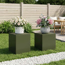 vidaXL Növényállvány 2 pcs Olajzöld 40 x 40 x 40 cm Acél