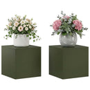 vidaXL Növényállvány 2 pcs Olajzöld 40 x 40 x 40 cm Acél