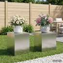 vidaXL Növényállvány 2 pcs Ezüst 40 x 40 x 40 cm Acél
